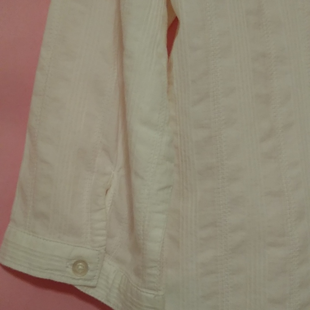 Krazy Kat 100% Cotton White Blouse Front Pintucks Appliques - Picture 11 of 15